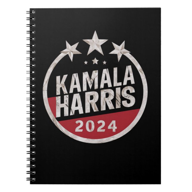 Carnet Kamala Harris 2024 Pour Les Élections Rétro Du Pré (Devant)