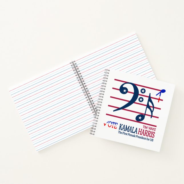 Carnet Kamala Harris et Tim Walz (Intérieur)