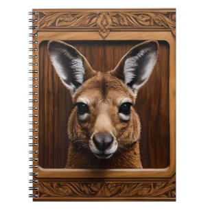 Carnet Kangaroo en bois 3D australien
