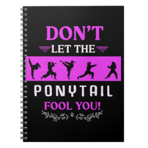 Carnet Karate Girl Funny Black Belt Taekwondo Fighting