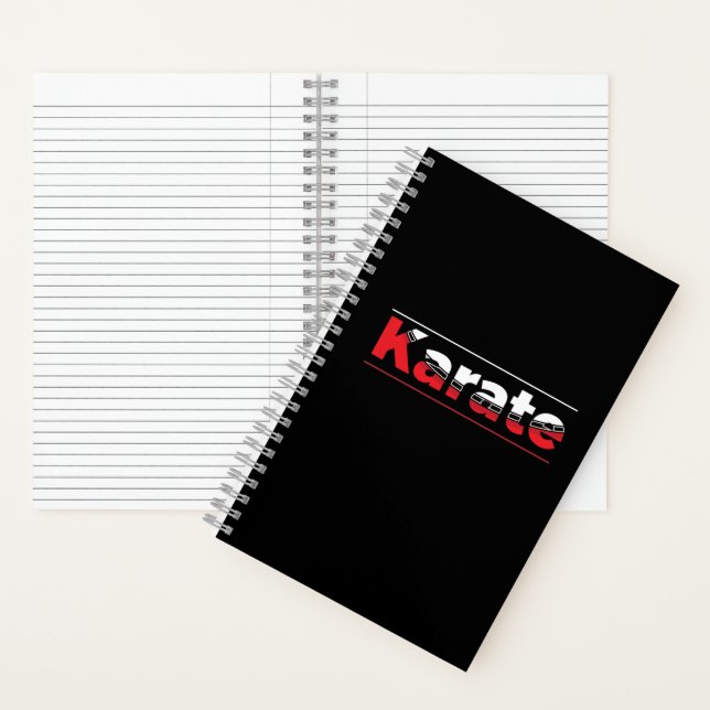 Carnet Karate Martial Arts Rouge (À l'intérieur)