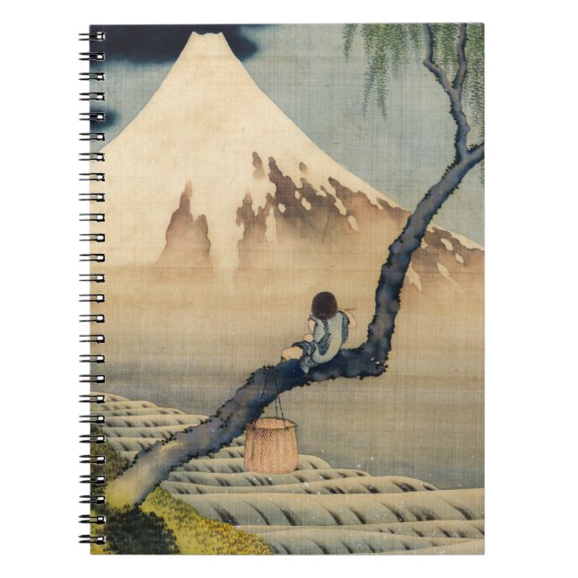 Carnet Katsushika Hokusai - Garçon regardant le Mont Fuji (Devant)
