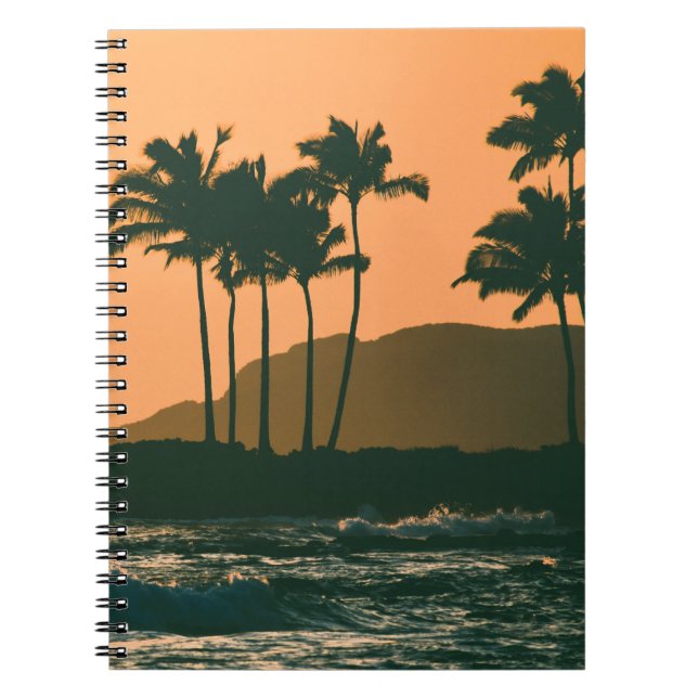 Carnet Kauai Ocean Sunset Palm Trees (Devant)
