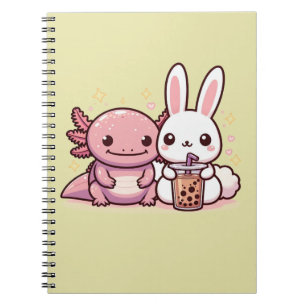 Carnet Kawaii Cute Bunny et le Classeur Axolotl