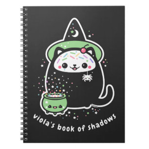Carnet Kawaii Grunge Book of Shadows with Witch Kitty
