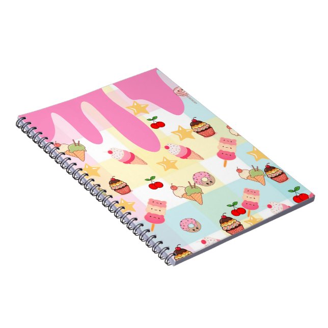 Carnet Kawaii Ice Cream & Drip Notebook  (Côté Droit)