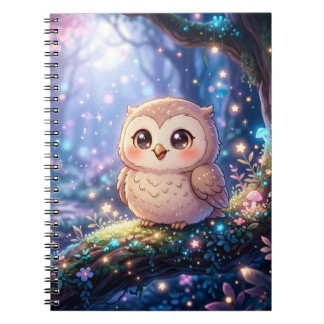Carnet Kawaii Night Owl Notebook, Magical Owl Spiral Note