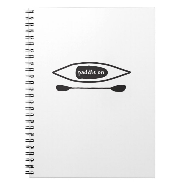Carnet Kayak et palette, noir simple conception de schéma (Devant)
