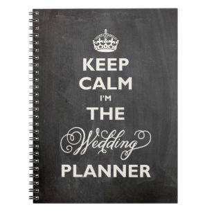 Carnet Keep Calm I'm The Wedding Planner Funny Chalkboard