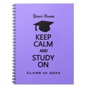 Carnet Keep Calm & Study On custom color notebook