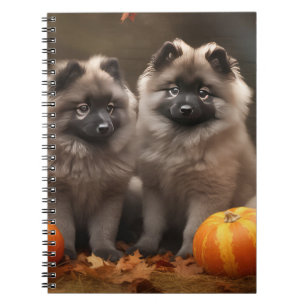 Carnet Keeshond Chiot Automne Citrouille délice