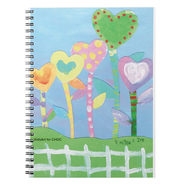 Carnet KidsArt for CHOC - Coeurs avec clôture de poche (Devant)