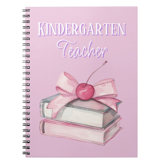 Carnet Kindergarten Teacher Pink Custom (Devant)