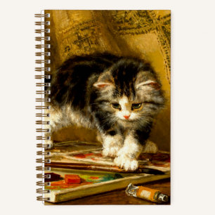 Carnet Kitten avec peinture et brosses