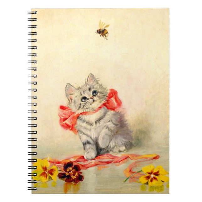 Carnet Kitten avec ruban rouge (Devant)