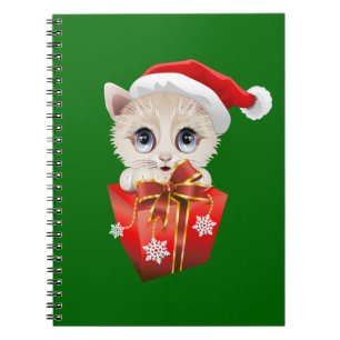 Carnet Kitten Noël Père Noël avec cadeau