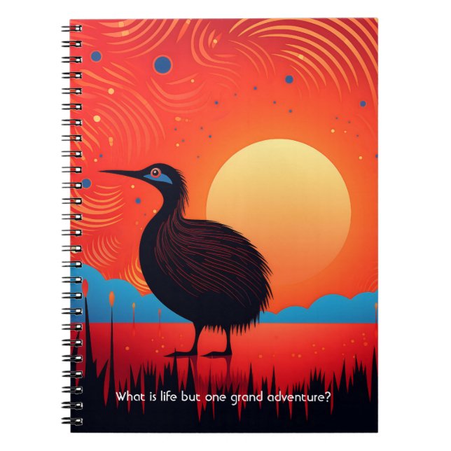 Carnet Kiwi Bird à Twilight (Devant)