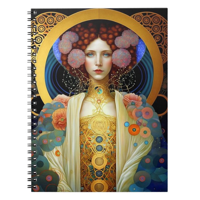 Carnet Klimt Inspiré Queen Goddess Imaginaire Art (Devant)