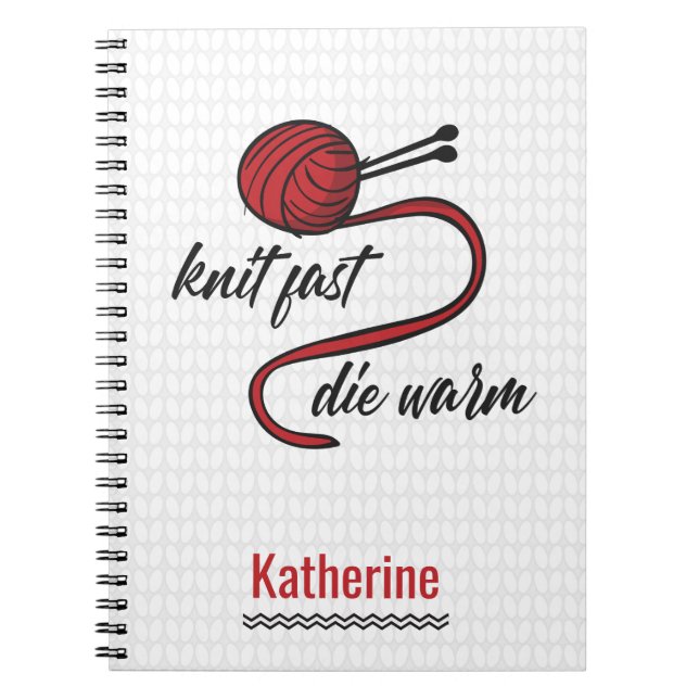 Carnet Knit Rouge Rapide, Mourir Chaud (Devant)