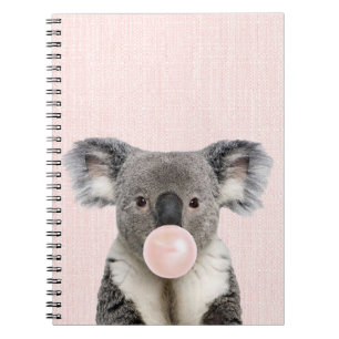 Carnet Koala Bear Blow Pink Buble gomme
