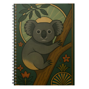Carnet Koala ornemental en Mandala botanique