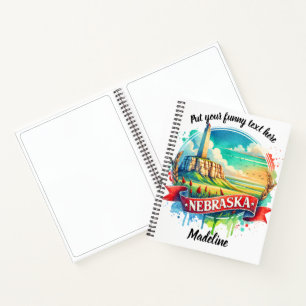 Carnet La beauté du Nebraska en aquarelle vibrante