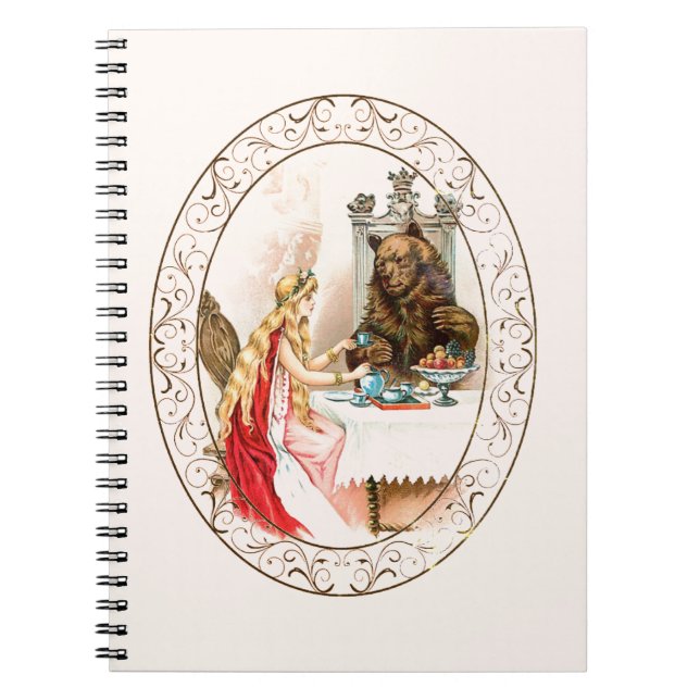 Carnet La Beauté En Rose Et La Bête (Devant)