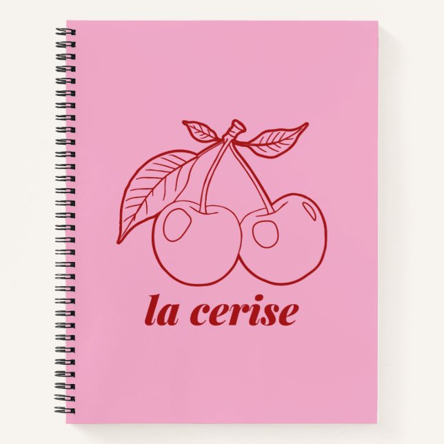 Carnet La cerise pin (Devant)