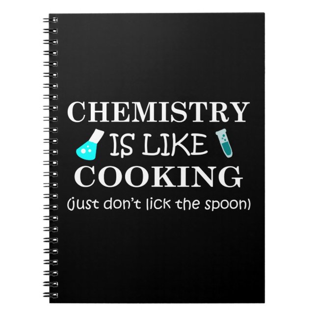 Carnet la chimie est comme la cuisine blague chimiste drô (Devant)