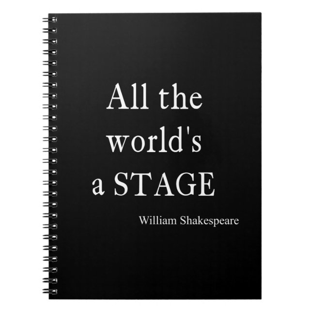 Carnet La citation de Shakespeare tout le monde est des (Devant)