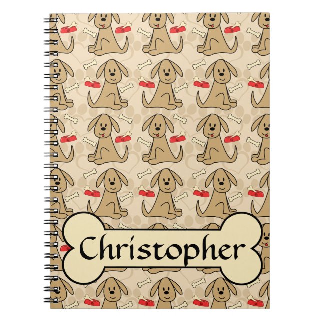 Carnet La conception graphique de chiot Brown (Devant)