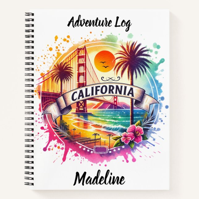 Carnet La côte animée de Californie (Devant)