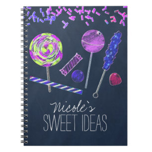 Carnet La craie de bonbons à terre de sucrerie de tableau