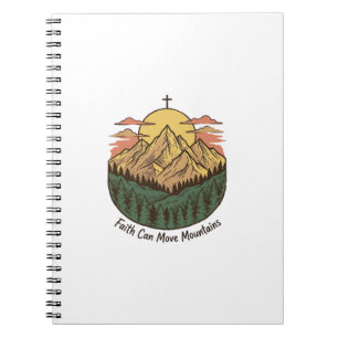 Carnet La foi peut déplacer les montagnes Vintage Mountai