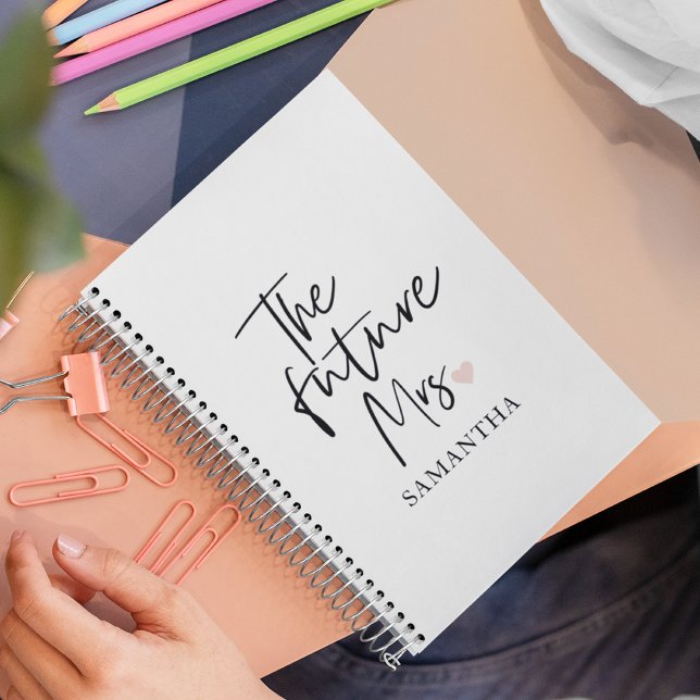 Carnet La future Mme et Votre Nom | Cadeau de beauté mode (Créateur téléchargé)
