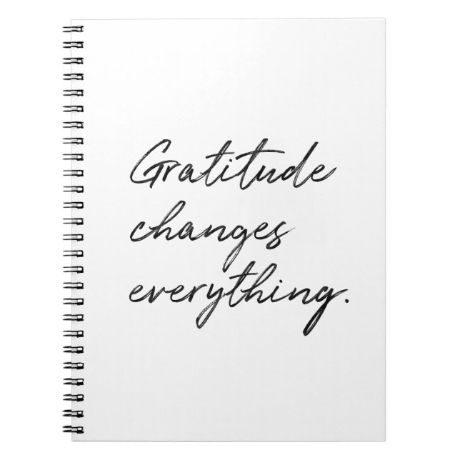 Carnet La Gratitude Change Tout. (Devant)
