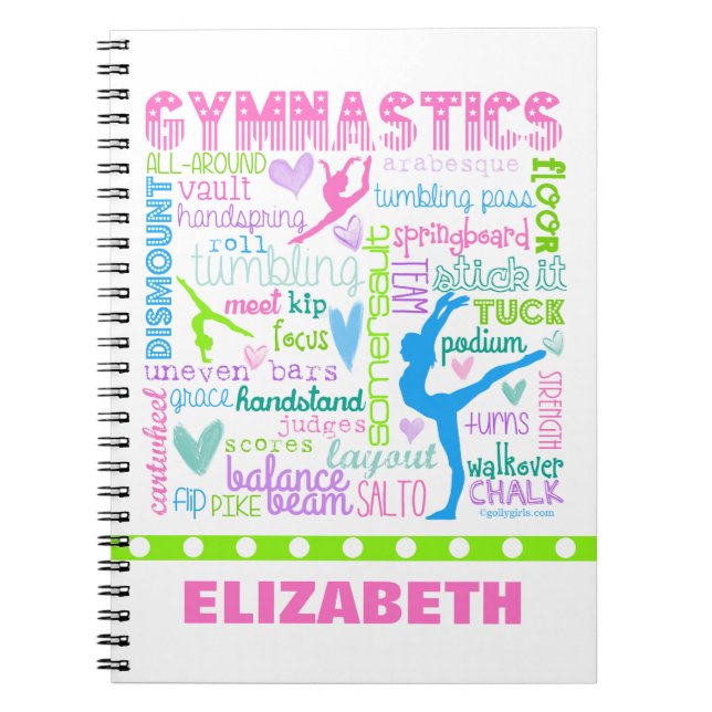 Carnet La gymnastique en pastel personnalisée exprime la (Devant)