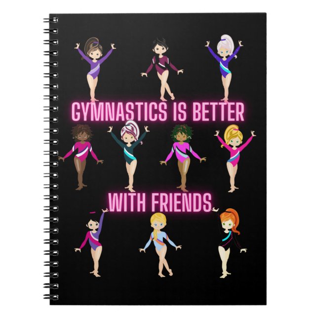Carnet La Gymnastique Est Mieux Avec Les Amis Neon (Devant)