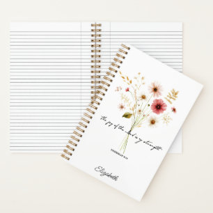 Carnet La Joie du Seigneur floral minimaliste