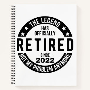 Carnet La Légende A Officiellement Retraité, Retraité 202