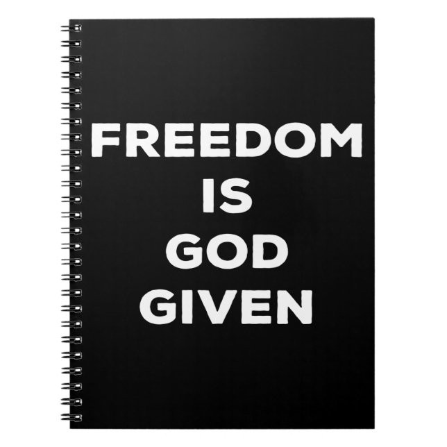 Carnet La liberté est donnée par Dieu (Devant)