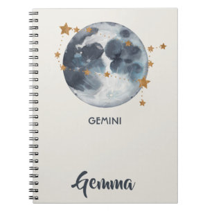 Carnet La lune céleste de zodiaque tient le premier rôle