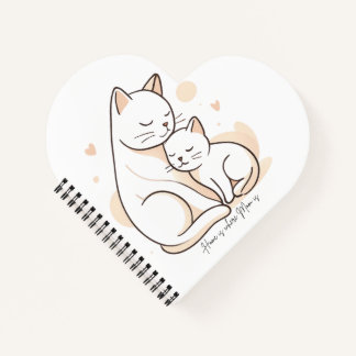 Carnet La maison est où est maman - Art de chatte mère et