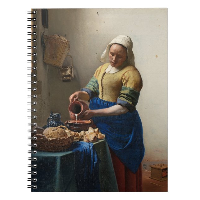 Carnet La Milkmaid de Johannes Vermeer, c. 1660 (Devant)