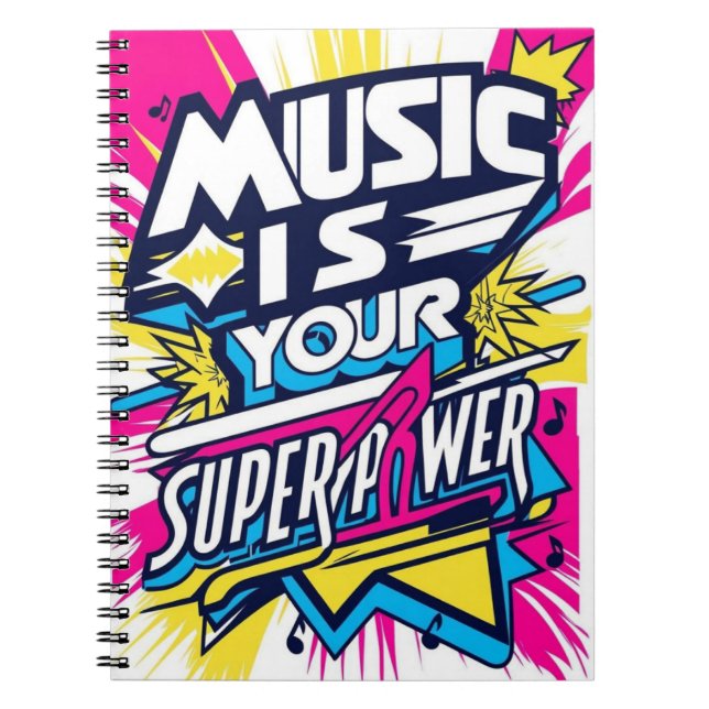 Carnet La musique est votre super-pouvoir (Devant)