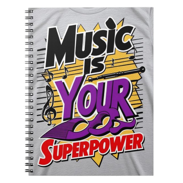 Carnet La musique est votre superpuissance option 2 (Devant)