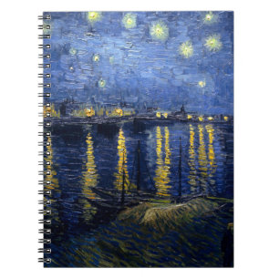 Carnet La nuit étoilée de Vincent van Gogh sur le Rhône