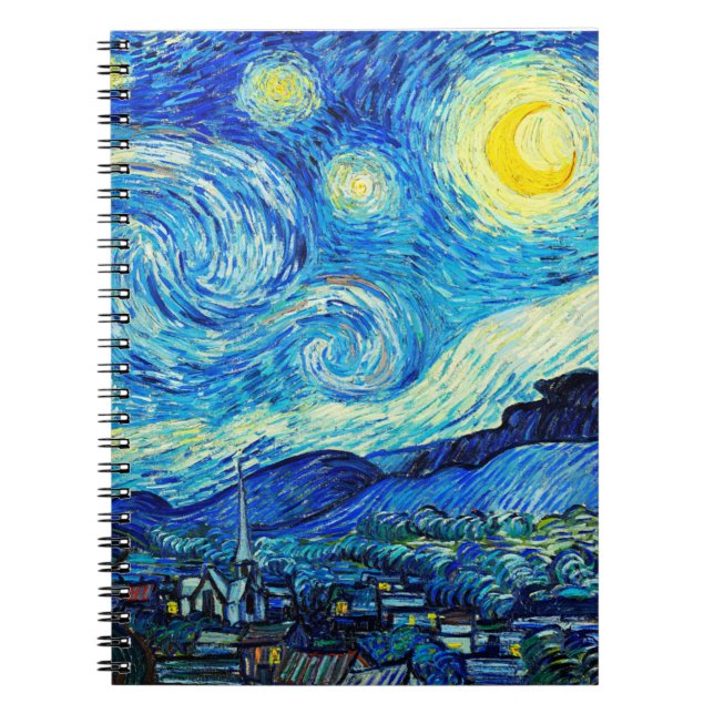 Carnet La nuit étoilée par Vincent Van Gogh (Devant)