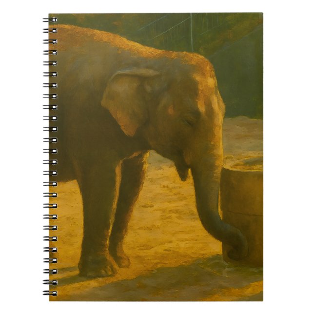 Carnet La paire d'éléphants dans le cadre du sanctuaire (Devant)
