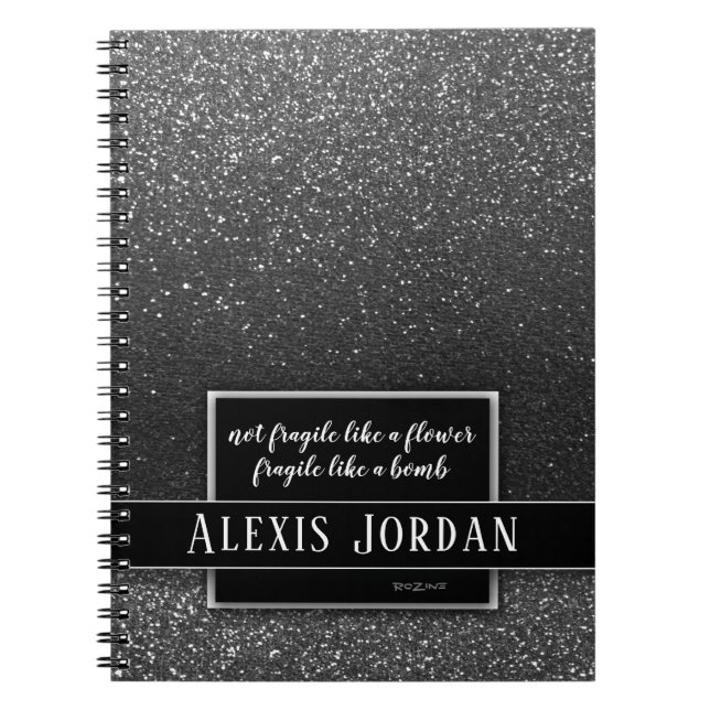 Carnet La Parties scintillant Ombre Sparkles Feminist Cit (Devant)
